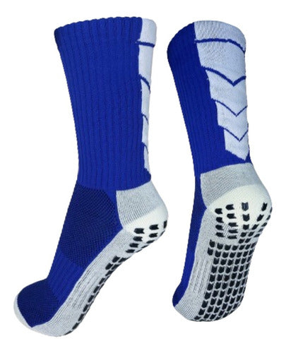 MEIA ANTIDERRAPANTE MEIA CANELA AZUL ROYAL